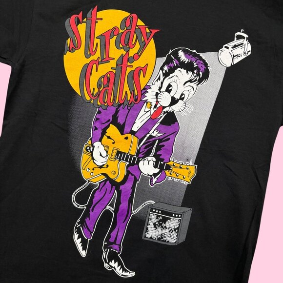 The Stray Cats Runaway Boys Album Rockabilly Band Tee M - Picture 4 of 4